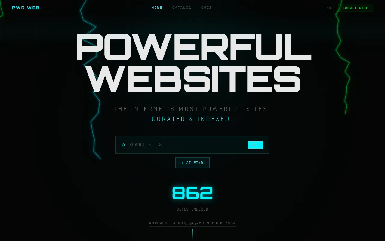 Screenshot of PowerfulWebsites.online