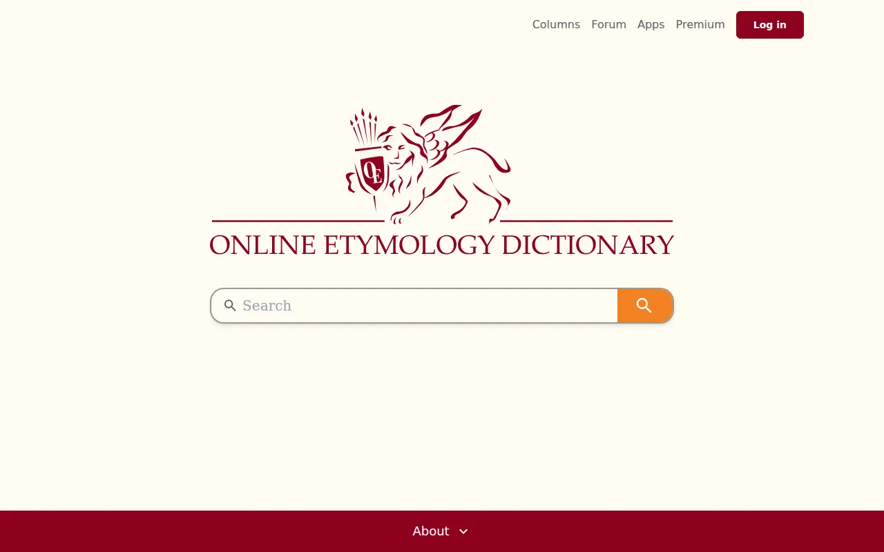 Screenshot of The Etymological Journey