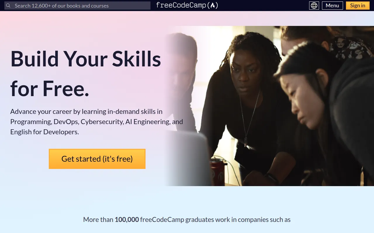 Screenshot of freeCodeCamp: Learn to Code