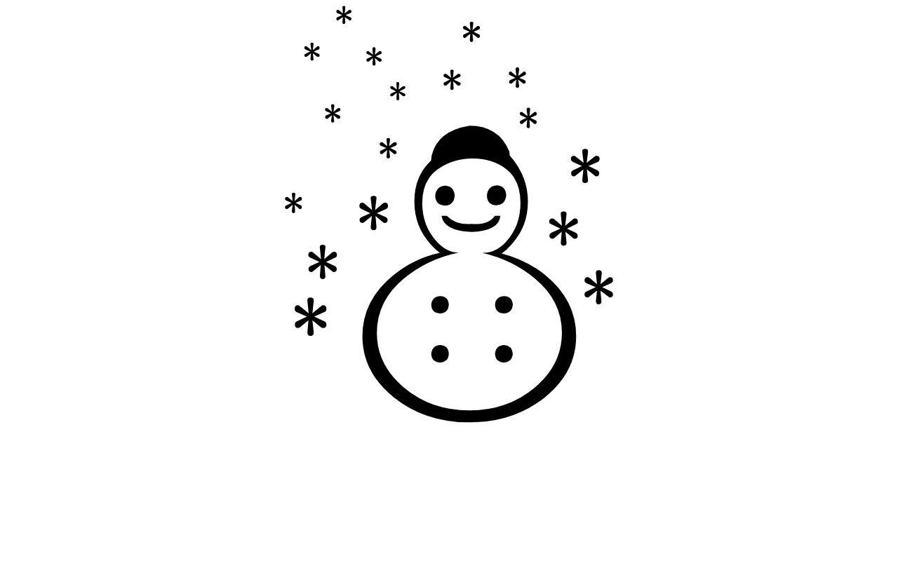 Screenshot of Unicode Snowman