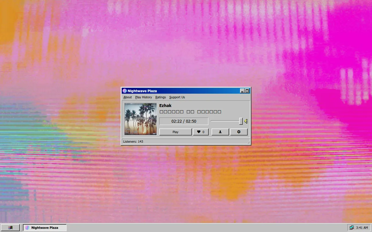 Screenshot of Nightwave Plaza: Vaporwave Radio