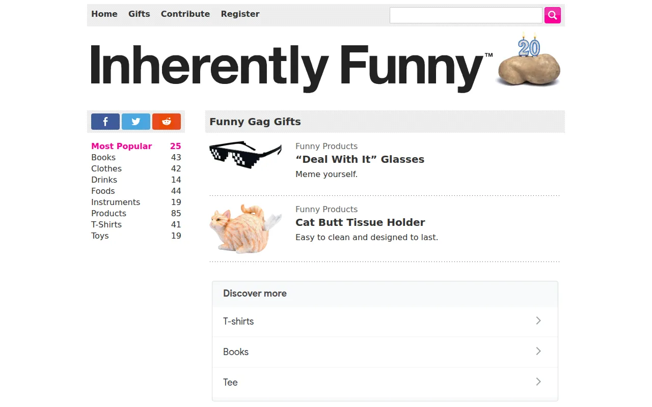 Screenshot of Inherently Funny Things