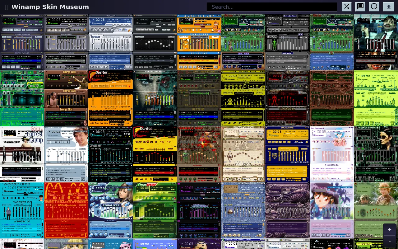 Screenshot of Winamp Skin Museum